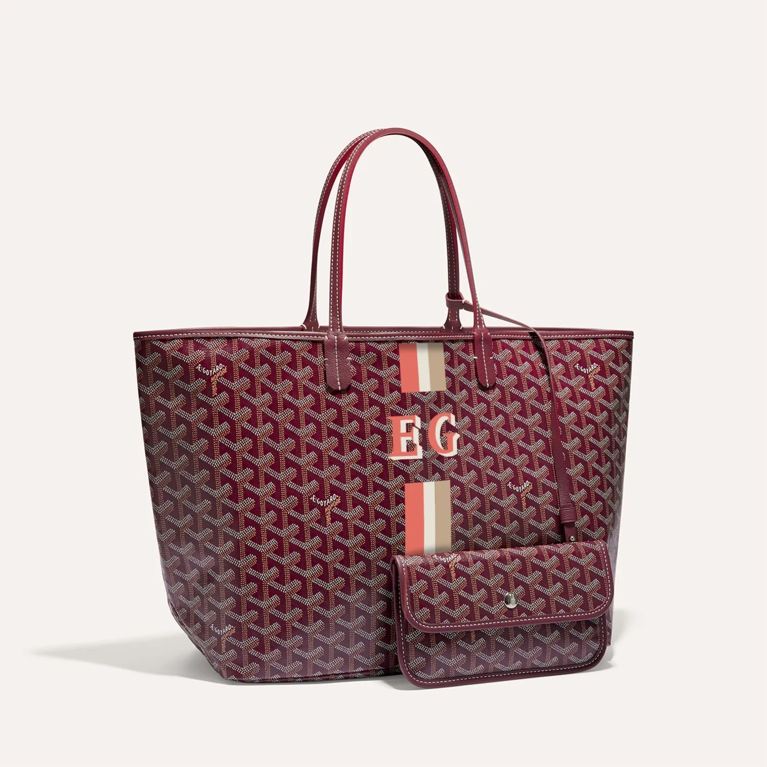 Goyard Saint Louis PM Bag Stripes and Lnitials - Image 1